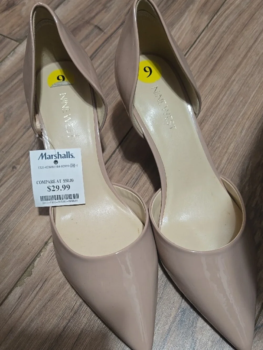 Nine West Blush Patent Pointed-Toe D'Orsay Pumps